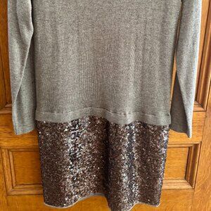 Comptoir des Cottoniers grey sweater/sequin dress